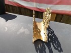 Vintage 1983 Solid Brass Napkin Holder   Letter Holder