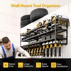 Power Tool Organizer Wall Mount extended Large Heavy Duty 12drill Holder 4 Layer