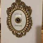 Okuorze Press For Champagne Vintage Button Doorbell  Wall Plaque Ornament Gift