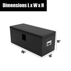 36 X 15 X 15 Inch Heavy Duty Steel Truck Bed Tool Box Storage