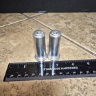 Mcm Milled Aluminum Salt   Pepper Shaker Set  Vtg Bullet Cylinder Stepped Flange