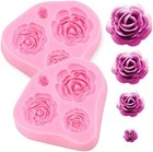 Roses Mold Flower Silicone Cake Molds Chocolate Sugarcraft Decorating Fondant   