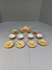 Vintage 1940 s Childs 13pc Tea Set Hand Painted Floral Luster Ware Made In Japan