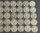 Roll Of 40 -  10 Face Value Some Dates   No Dates 90  Standing Liberty Quarters