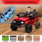 12v Kids Ride On Truck Car With Remote Control Spring Suspension  Led  Bluetooth