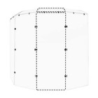 Pennzoni Single Drum Shield Acrylic Panels W  Deflectors   Living Chrome Hinges
