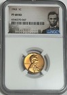 1963 Ngc Pf68 Rd Red Proof Lincoln Memorial Penny 1c One Cent Portrait Label