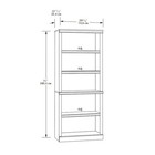 5 Shelf Bookcase Wooden Bookshelf Adjustable Shelves Storage Home Multiple Color