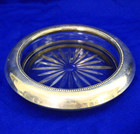 Frank M  Whiting Antique Sterling Silver glass Xl 6-3 4 champagne Bottle Coaster