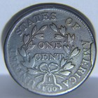 1801 Draped Bust Cent Vg  Light Porosity  Interesting Die Crack Cud Reverse