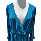 Appraisal Teal Chiffon Witchy Whimsigoth Blouse Size Xl
