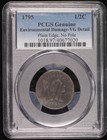 1795 Liberty Cap Half Cents  Pcgs Genuine - Vg Details Bn Plain Edge No Pole