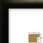 Craig Frames 15x18 Black Picture Frame  White Mat With Opening For 11x14 Image