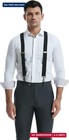 Mendeng Suspenders For Men Heavy Duty Swivel Hooks Retro X-back Adjustable Brace