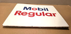 Vintage Mobil Regular Gas Pump Sign - Porcelain - Gasoline Gas Station Oil
