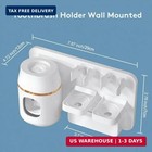 Wall Mounted Toothbrush Holder With Automatic Toothpaste Dispenser  No Drill Bat
