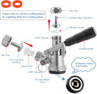 Keg Coupler For Sankey D System Beer Keg Tap Dispenser-304 Stainless Steel Probe