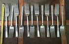      Set Of 12 Vintage 1948 Morning Star     Silverplated  7 5 8  Dinner      Forks 