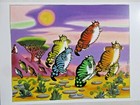 Notecard - Pogo Cats By B  Kliban Artist Notecard With Envelope 6 75  X 4 75 