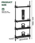 Bamworld Tension Rod Plant Stand Adjustable Hanging Plant Shelf  Indoor