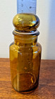 Vintage Amber Glass Apothecary Jar