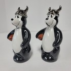 Vintage 2001 Minnesota Vikings  hamm s Beer  Bear Salt And Pepper Shaker Set