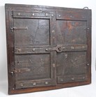Antique Wooden Wall D  cor Window With Frame Original Old Hand Crafted