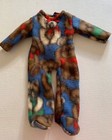 Doll Clothes Teddy Bear Themed  Footed Pajamas   Fits American Doll   18  Dolls