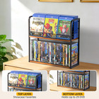 2-tier Dvd Storage Rack  Dvd Shelf  Dvd Holder Organizer With Top Display Shelf