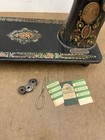 Vintage Singer Sewing Machine Model 66 Red Eye Decal Antique Cast Iron Treadle