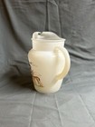 Vintage Knox Oil Pitcher White Acee Blue Eagle Frosted Indian Oklahoma Oil Gas
