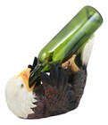 American Pride Patriotic Drinking Bald Eagle Wine Bottle Holder Figurine 11 25 l