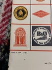 1965 Texaco Railroad Insignia Calendar Union Pacific Sant Fe B o Reading Delta