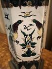 Antique Old Chinese Asian 6 Sided China Art Pottery Vase Urn Lamp Dragons Birds