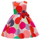 Baby Girls Flower Striped Dress For Girls Wedding Party Kids Princess Christmas