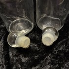 Vintage Pair Of Clear Glass Decanters With Stoppers 9    Tall 2-piece Set