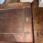 Antique Wooden Box With Hinged Lid Dovetail Corners Vintage Storage Box