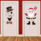2pcs Christmas Felt Door Stickers Decoration Diy Window Door Mural Decal Sticker