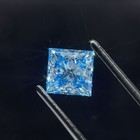 1 Ct Blue Princess Cut Lab Grown Cvd Diamond Natural D Color Vvs1 Certified