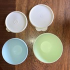 5 Piece Tupperware Nesting Bowl Set In Pastel With Lids Never Used 