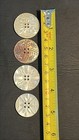 Mop Mother Of Pearl Carved Oyster Antique Victorian Button Lot 4 Vintage Shell