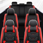 Premium 7-seat Car Seat Cover Full Set Pu Leather Quilted Front rear Protectors