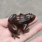 Collection Old China Bronze Carving Lovely Frog Statue Toad Antique Metal Decro