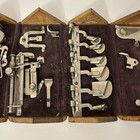 Antique Singer Sewing Machine Attachments 1889 Oak Puzzle Box