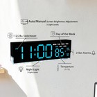 Digital Wall Clock Large Display Dual Alarm Temp Dst Dimmer Usb battery Powered