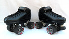 Riedell R3 Cayman Black Quad Derby Speed Roller Skates Radar Wheels Men s Size 5