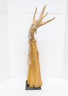 Vintage Navajo Yei Be Chai Native American Leather Horned Mask
