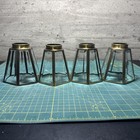 4 Mcm Brass Beveled Clear Glass 5  Hexagon Lamp Shade Light Fixture Globe Fan