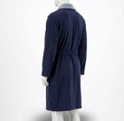 Ugg Men s Blue Robinson Fleece Shawl-neck Belted Sleepwear Bath Robe Size L xl