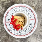 Vtg Grand Hotel Paris Advertising Match Stick Holder Striker   Tray Bar Bistro